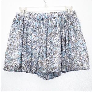 Joie silk blue and white floral shorts